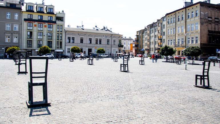Plaza Bohaterów - El barrio judío de Cracovia